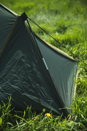 DD Hammocks SuperLight Tarp Tent. Short pole at the foot end is included