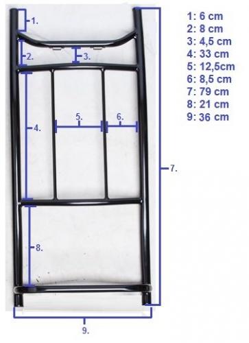 Särmä TST RP80 frame. Frame dimensions.