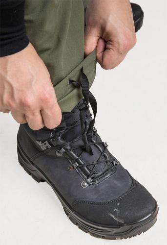 Särmä Windproof Cargo Pants. Tie-down cords at the leg cuffs. Easily removed if not used.