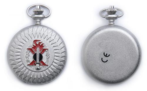 Italian wartime pocket watch, silver colour, repro.