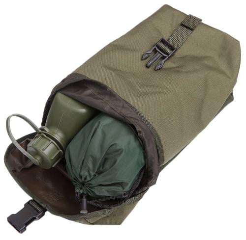Särmä TST General purpose pouch XL. The pouch fits a one litre water bottle and tarp, and a wholle lotta other stuff.