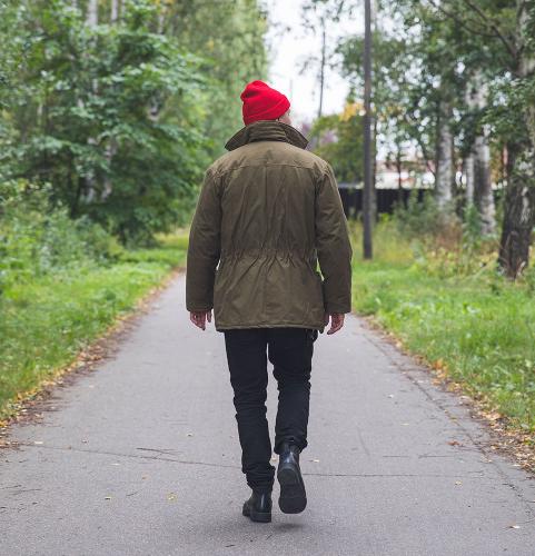 Soviet winter work jacket, brown, surplus.