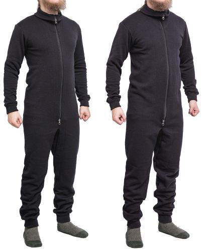 Särmä Merino Wool Terry Overall. 175 / 100 cm person, sizes Small and Medium on the left and right.