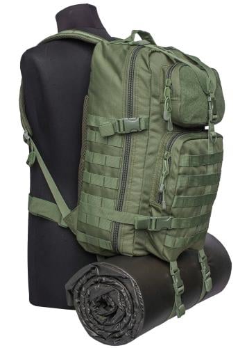 Särmä Large Assault Pack. Extra length in bottom compression straps for carrying a sleeping pad