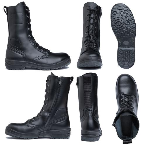 Swedish M93 combat boots, with zipper. 