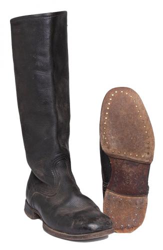 Soviet officer's jackboots with leather sole, surplus. Used.