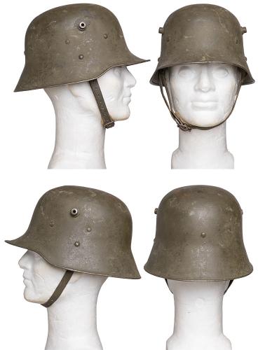 Finnish Austro-Hungarian M17 steel helmet, surplus.
