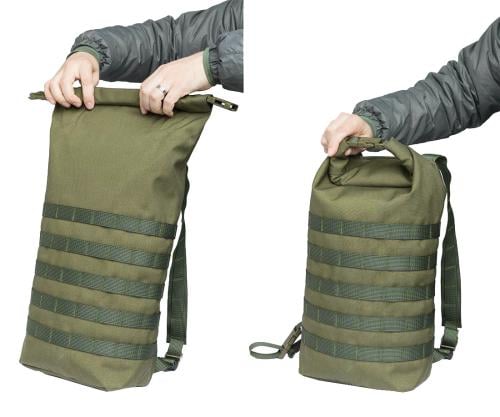 Särmä TST DP10 Roll-Top Day Pack w. Padded Shoulder Straps.