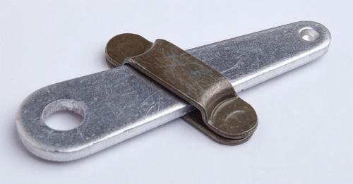 Finnish cord lock, metal, surplus.