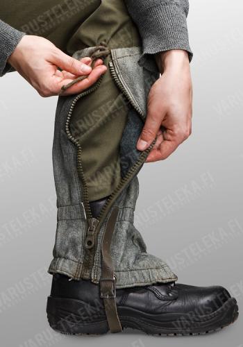 Swiss gaiters, grey, surplus.