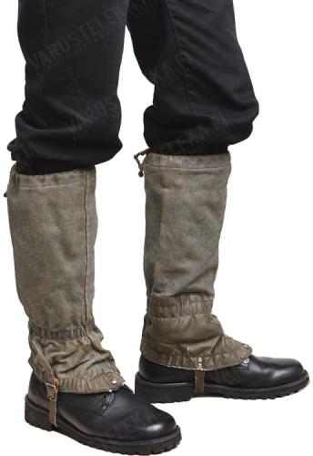 Swiss gaiters, grey, surplus.