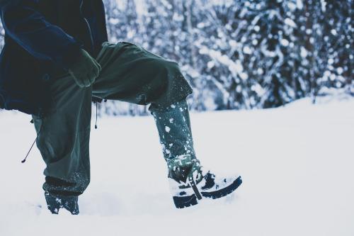Swiss gaiters, grey, surplus.