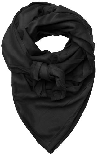 Warm large men's black and blue wool and silk blend scarf