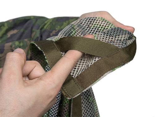 Särmä TST L7 Camouflage cloak. Simple tie-down tab in each corner.