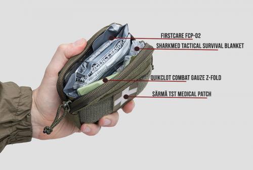 Särmä TST General purpose pouch Zip XS. Also functions as a tiny medical pouch.