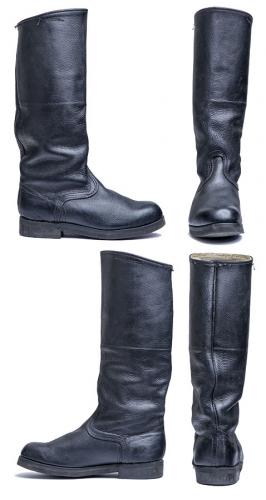 Soviet officer's jackboots with rubber sole, surplus.