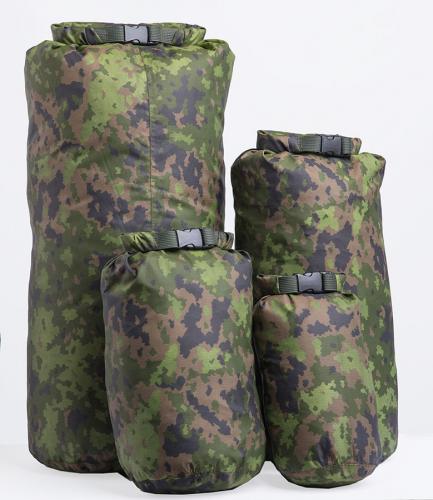 Särmä TST Dry Bag. Back: 40L and 20L. Front: 10L and 5L.