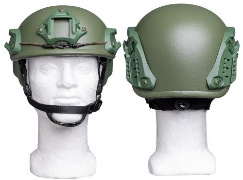 PGD ARCH High Cut helmet, NIJ IIIA. The green 2020 helmet without the loop attached.