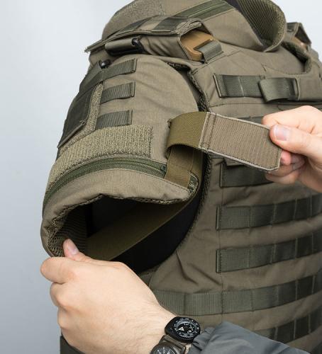 Sioen Ballistics Tacticum Upper Arm Protectors, NIJ IIIA.
