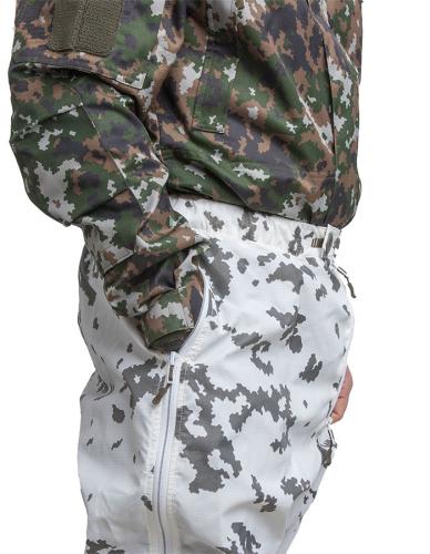 Särmä TST L7 Camouflage Pants. By opening the side zippers you can access whatever's underneath.