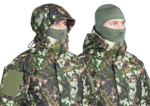 Särmä TST L5 Thermal Jacket. The hood is adjustable to fit on a bare head.