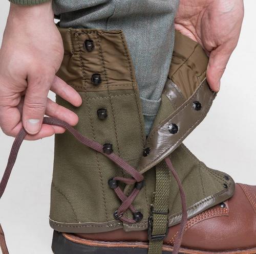 Italian gaiters, canvas, short, surplus.