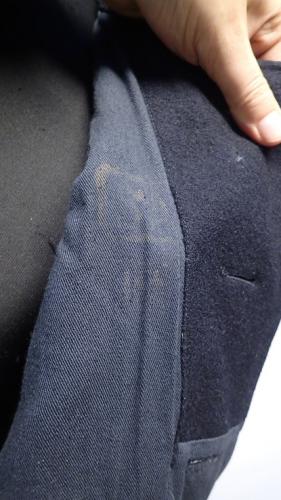 German / Finnish fireman's wool tunic #2. "SA Int", a bit hard to read out.