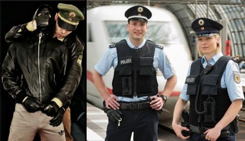 Bundespolizei Short Leather Jacket, surplus. The German police before and after. What happened there?