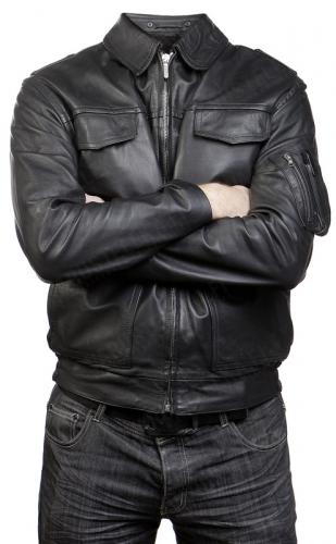 Bundespolizei Short Leather Jacket, surplus.