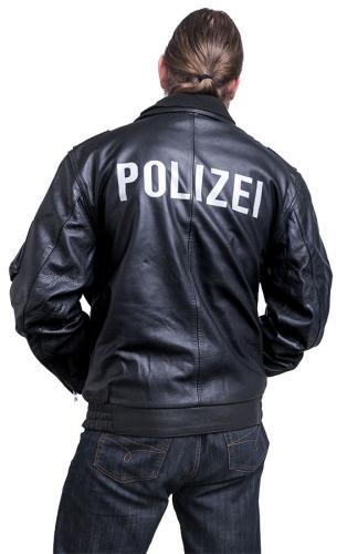 Bundespolizei Short Leather Jacket, surplus. 