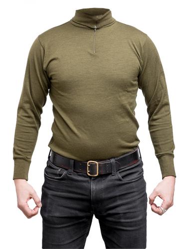 Italian turtle neck shirt, olive drab, surplus Italian turtle neck shirt, olive drab, surplus