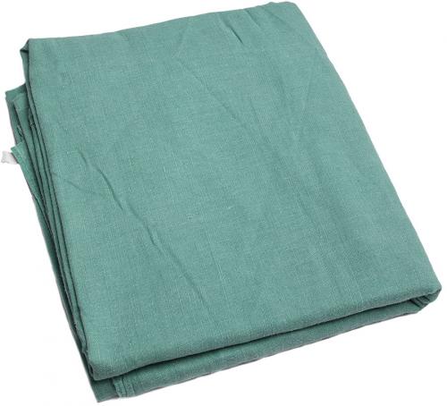 Czechoslovakian bedsheet, linen, green, 220 x 120 cm, surplus Czechoslovakian bedsheet, linen, green, 220 x 120 cm, surplus