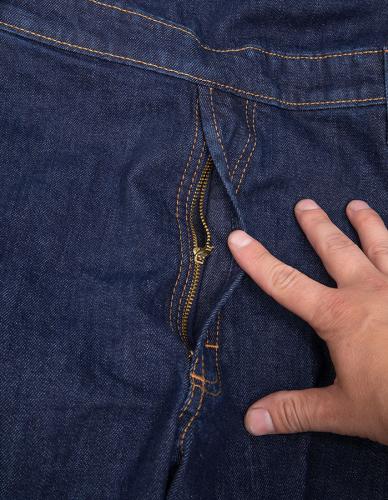 Särmä Denim Overalls. Zipper fly.