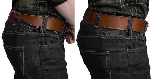 Särmä TST Tactical Jeans. Hidden rear slash pockets.
