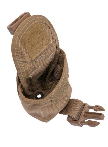 USMC MOLLE hand grenade pouch, Coyote Brown, surplus.