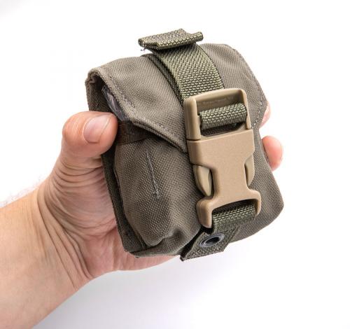 US MOLLE hand grenade pouch, Ranger Green, surplus.