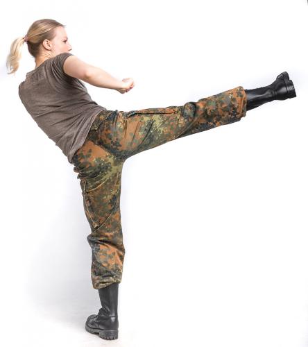 BW women's Cargo Pants, Flecktarn, surplus.