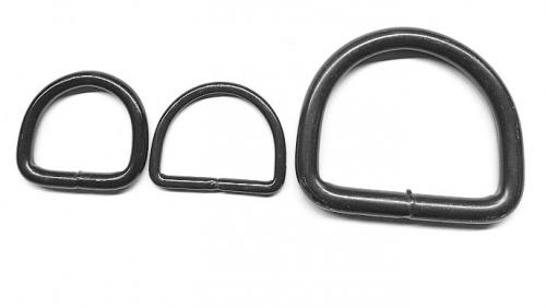D-ring, steel. 25 mm, 30 mm (3 mm), 45 mm.