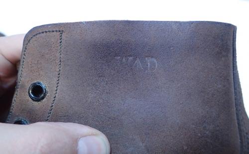 British RAF ankle boots, WW2 era, size UK 11. W (arrow) D - these belong to the British War Department.