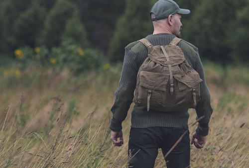 Czechoslovakian M60 backpack, with suspenders, brown, surplus. 