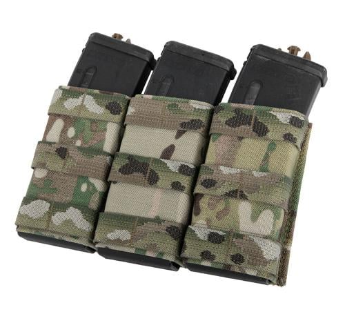 Tactical Swift Clip KYWI Placard Triple 5.56 Mag Pouch Hook & Loop Front Panel 