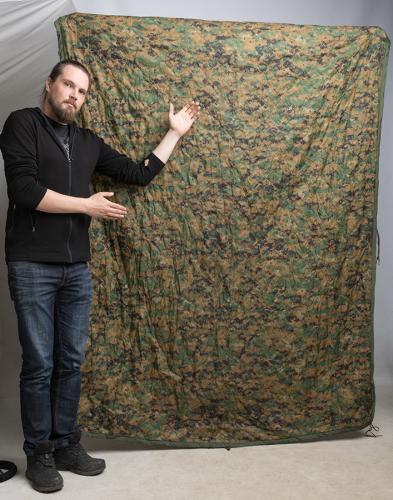 US "Woobie" Poncho Liner, surplus. Marpat/Coyote Tan model.