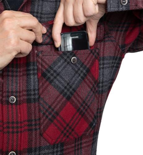 Särmä Wool Flannel Shirt. The pockets are large enough for most smart phones.