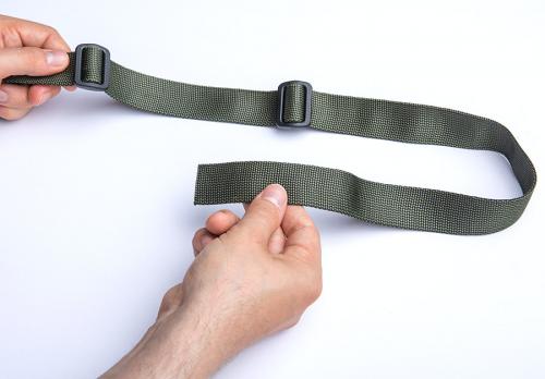 Särmä TST 2P-RK Quick-Adjust Rifle Sling. Rear attachment: comfortable 30 mm (1.25") tubular webbing.