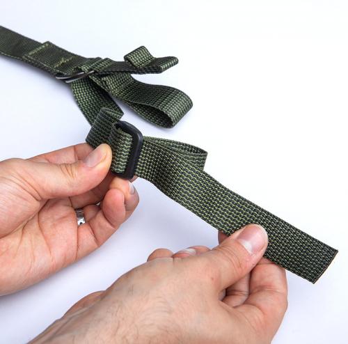 Särmä TST 2P-RK Quick-Adjust Rifle Sling. Front attachment: 25 mm (1") webbing.