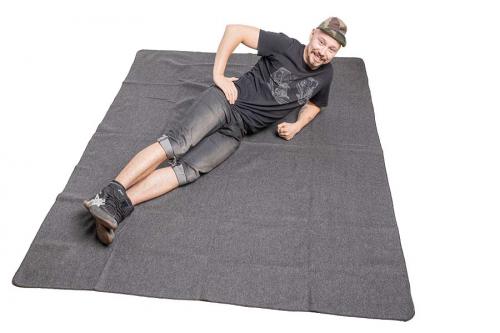 US blanket, dark grey, surplus.