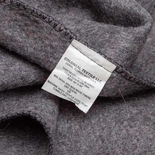 US blanket, dark grey, surplus.