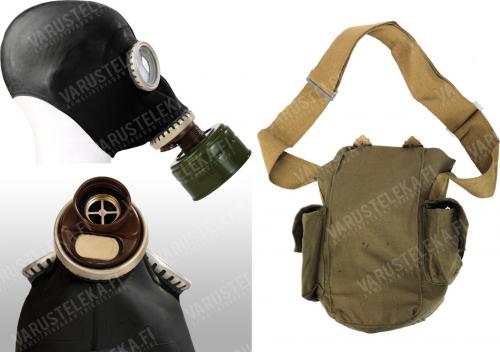 Soviet GP-5 gas mask with bag, black, surplus. Filter not included.