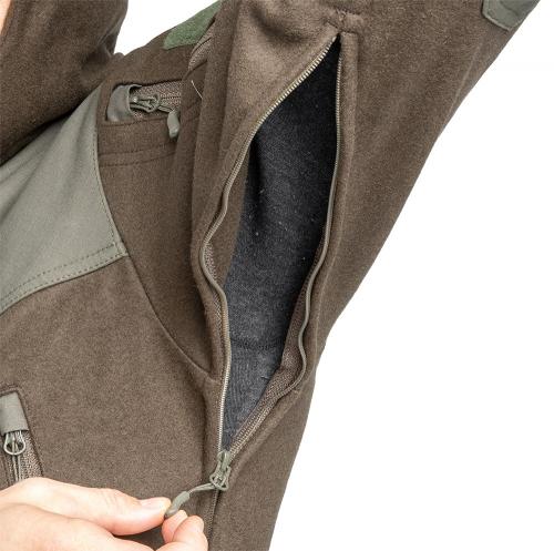 Särmä TST Woolshell Jacket. Armpit ventilation zippers. The Green-Brown color is discontinued.