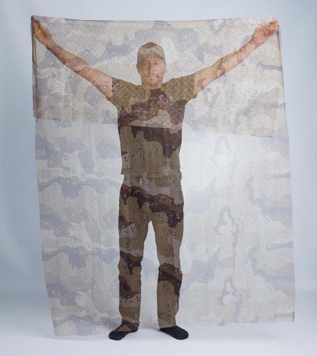 US individual camouflage cover, 6-col desert, surplus.